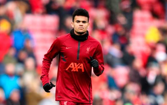 El colombiano Luis Díaz estuvo entre los convocados, pero no ingresó al campo en el duelo que Liverpool le ganó 1-0 a Burnley. FOTO GETTY 