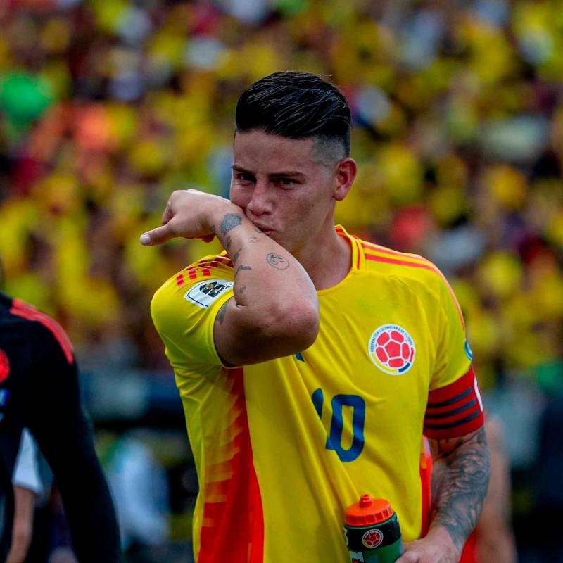James Rodríguez, capitán de Colombia que alcanza un nuevo récord con la Selección en el duelo ante Bolivia. FOTO JUAN ANTONIO SÁNCHEZ 