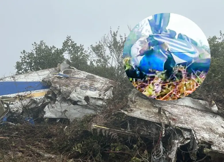 Avión de Satena accidentado en montañas de Norte de Santander cuando cubría la ruta Cúcuta-Ocaña. Fotos: cortesía