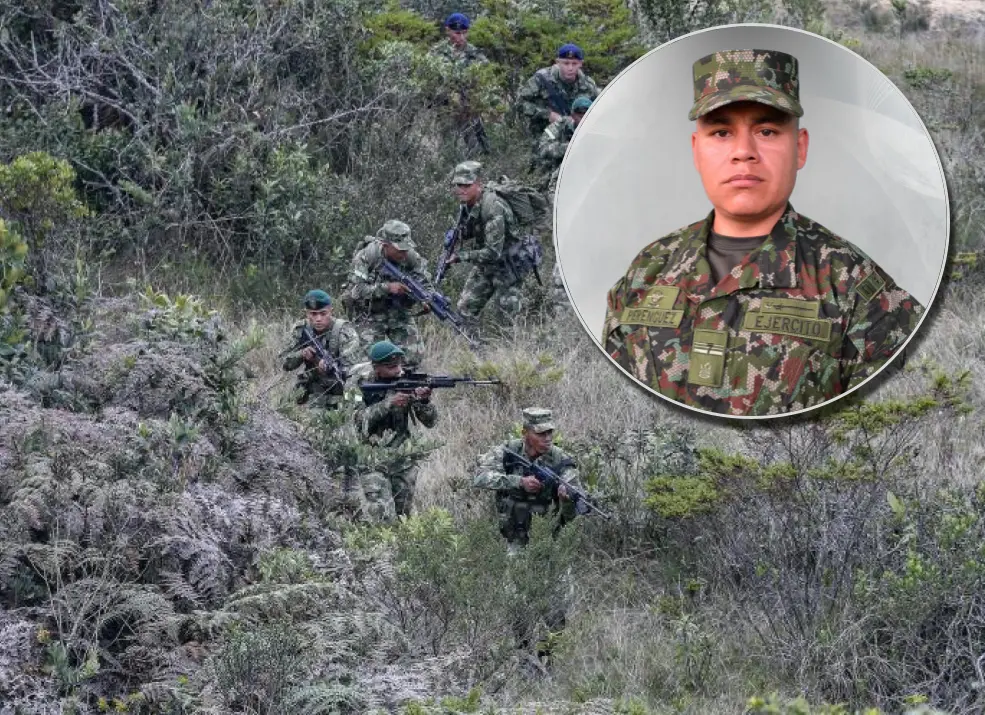 El soldado Donar Herlinton Perenguez Revelo murió en combate contra el frente 36 de las disidencias de las Farc. Otro uniformado permanece herido a la espera de ser evacuado. FOTO: Manuel Saldarriaga y cortesía.