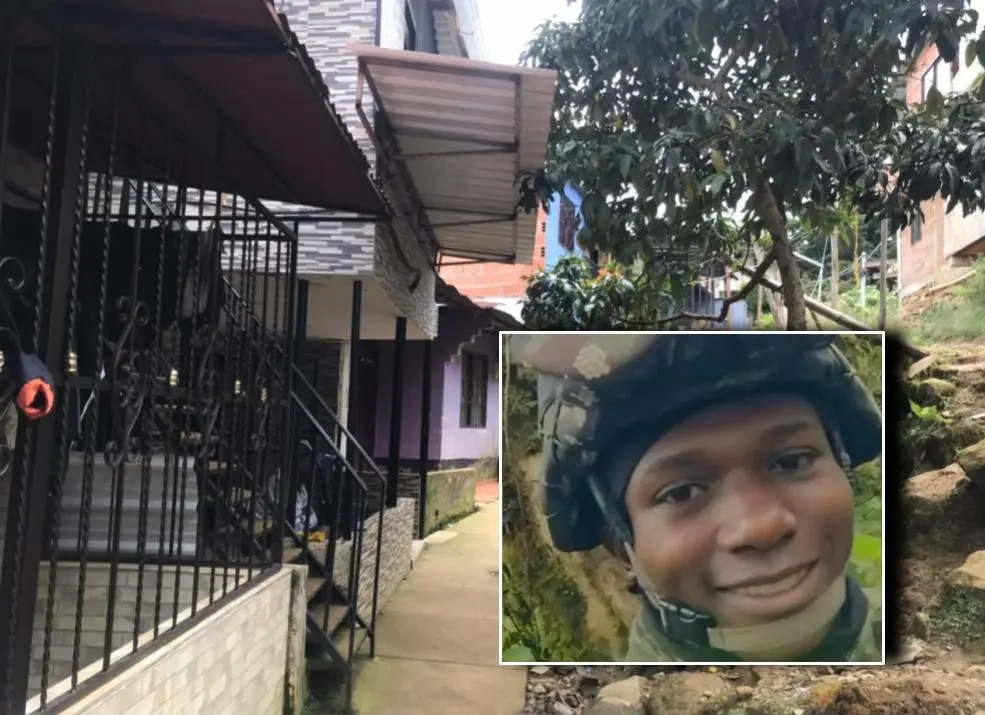 El soldado de 24 años asesinado aparece identificado como Argenio Palma Pinilla. FOTOS: Q’hubo y Cortesía