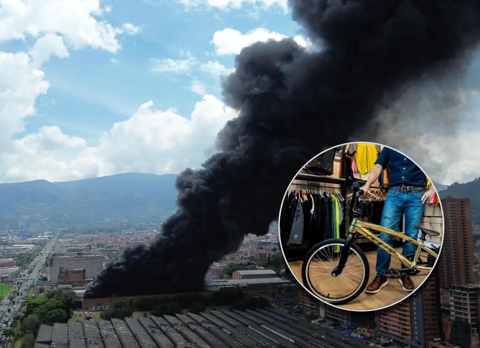 El incendio afectó una bodega de la empresa HA Bicicletas, una de las más importantes de su sector en el país. FOTOS: Manuel Saldarriaga y Jaime Pérez