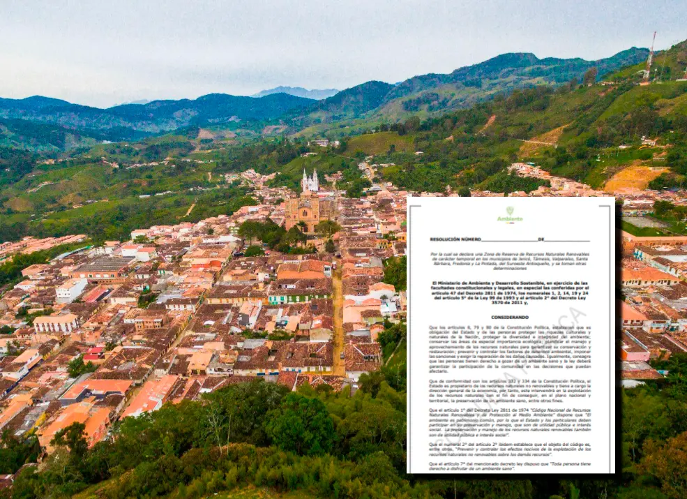 Con un proyecto de resolución, el Ministerio de Ambiente busca declarar como Zona de Reserva de Recursos Naturales Renovables 37.365 hectáreas de seis municipios del Suroeste antioqueño. <b><span class="mln_uppercase_mln"> </span></b>FOTO<b><span class="mln_uppercase_mln"> Camilo Suárez</span></b>