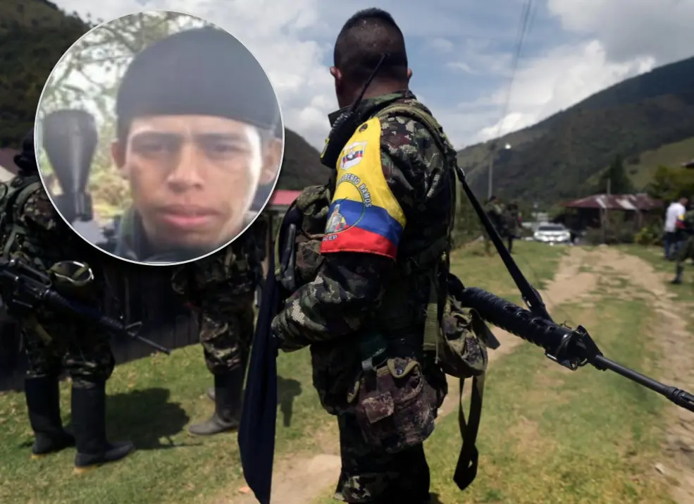 Alias Diomer sería el nuevo cabecilla del frente 18 tras la captura de alias Román. Fotos: AFP y Cortesía