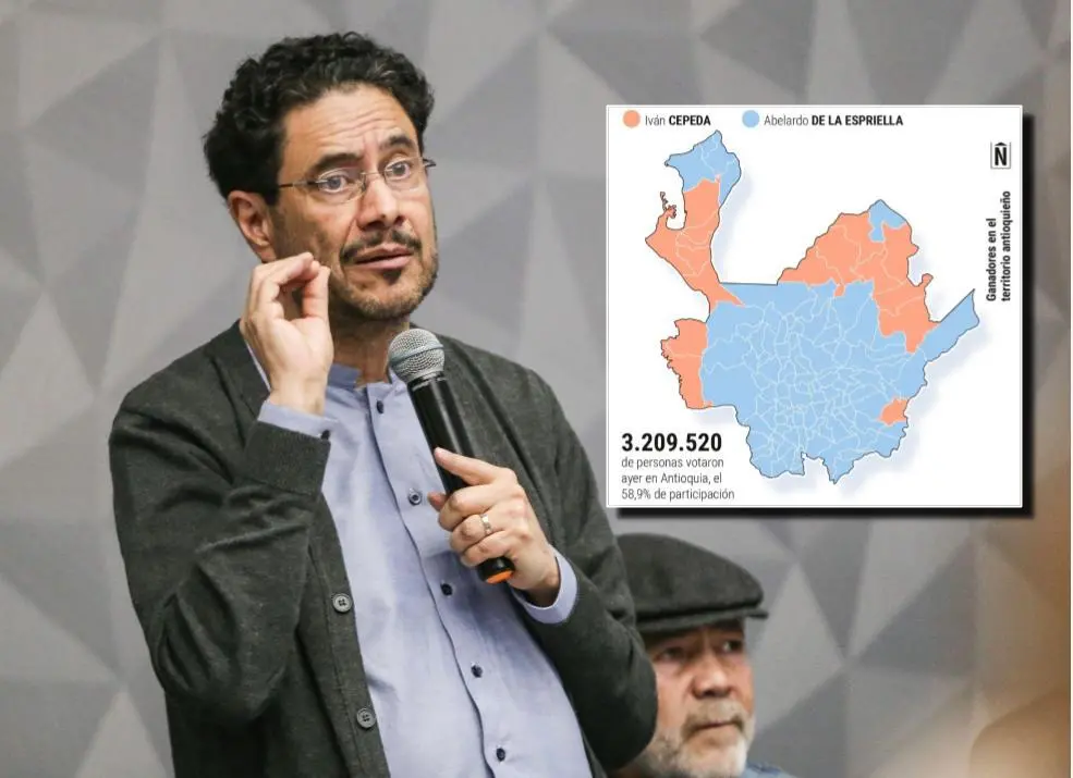 Iván Cepeda ganó en 15 municipios de Antioquia, pero la mayor parte de sus votos los obtuvo en el Aburrá y el Oriente. FOTOS: Colprensa y El Colombiano