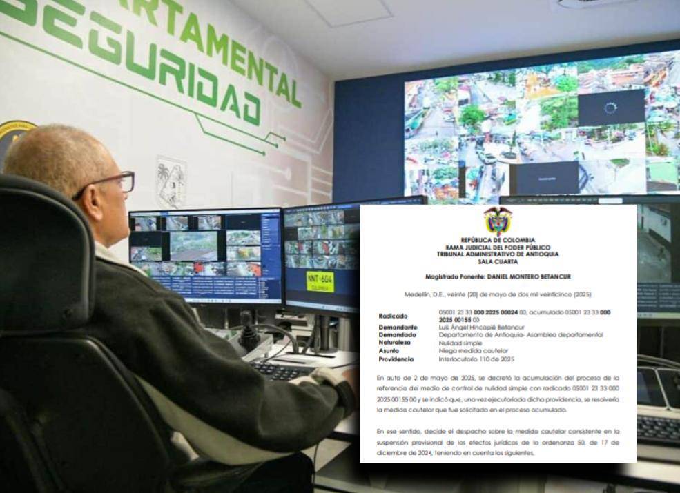 La decisión de mantener la tasa de seguridad fue emitida este miércoles por el Tribunal Administrativo de Antioquia. FOTOS: Cortesía