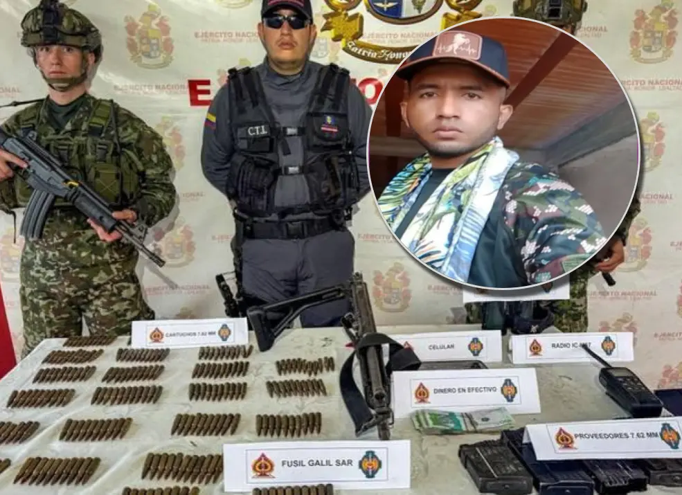 Alias El Turco sería el cuarto cabecilla del frente 36 y uno de los hombres más cercanos de Primo Gay. FOTO: Ejército Nacional y cortesía.