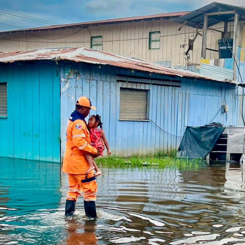 Las lluvias en el departamento del Chocó han afectado a 23 municipios. FOTO @SNGRDColombia