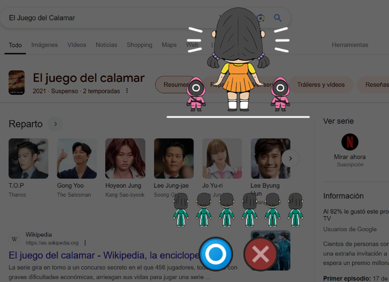 Google lanzó un minijuego de El Juego del Calamar: ¿cómo activarlo?