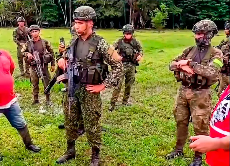 Los militares tratan de ser liberados con mediación de la Defensoría del Pueblo y la ONU. FOTO CAPTURA DE PANTALLA