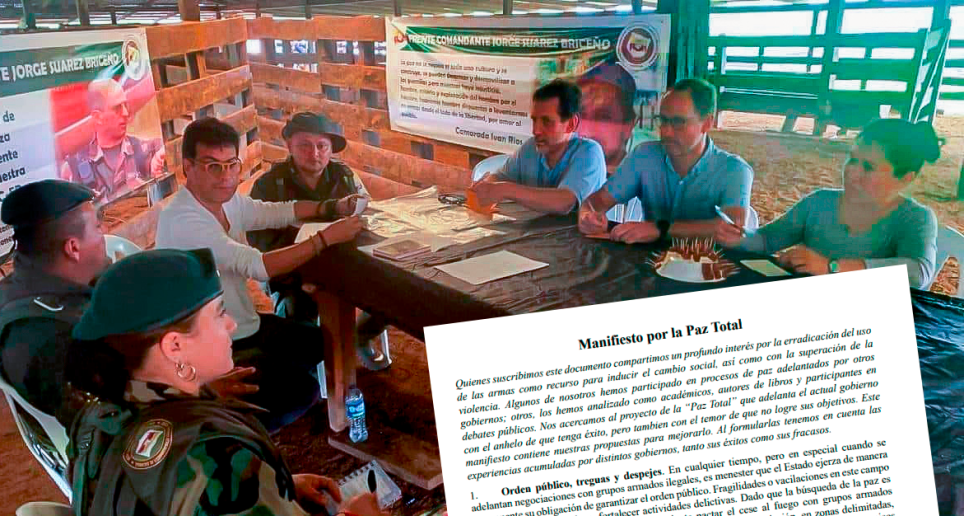 Imagen de referencia sobre los diálogos del gobierno Petro con grupos armados. FOTO: CORTESÍA