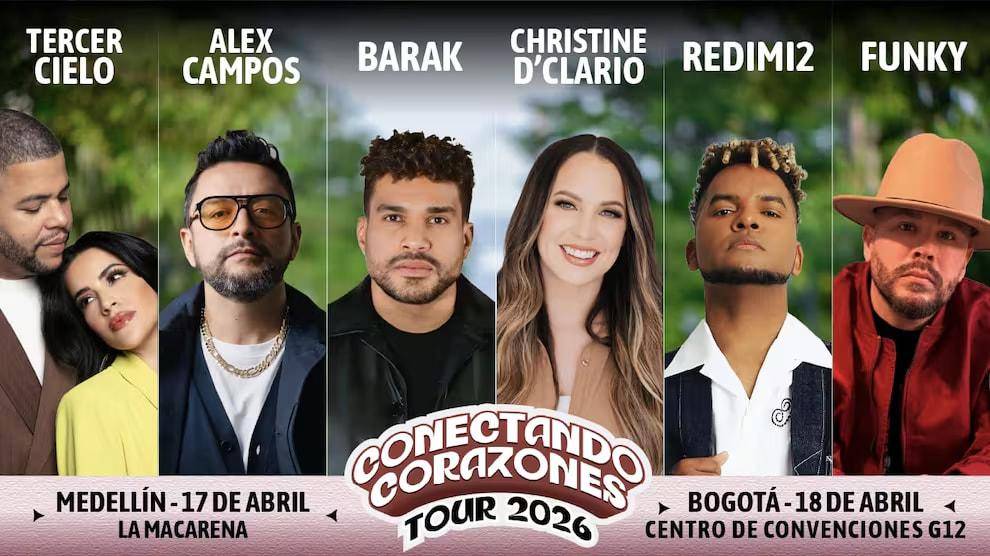 Conectando Corazones reunirá a Alex Campos, Tercer Cielo, Redimi2 y otros artistas de la música cristiana. Foto: Conectando corazones