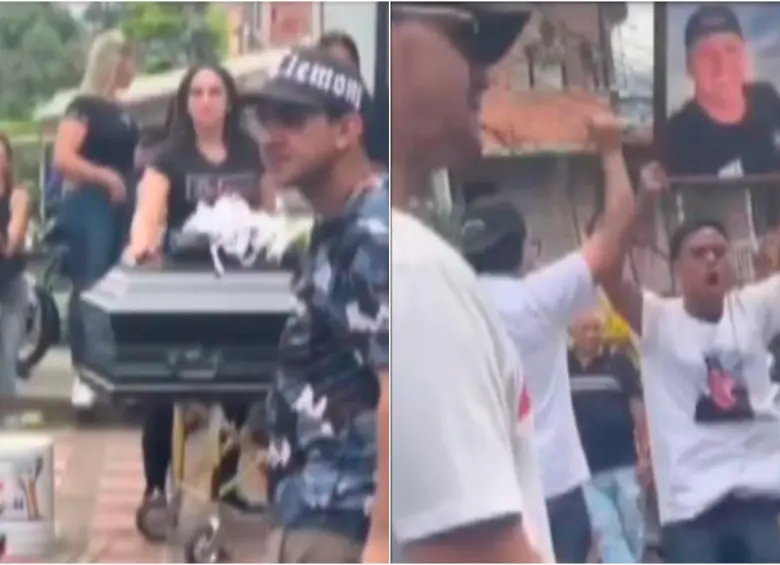 Así fue la despedida de Estrada Builes, asesinado de varios tiros en lo que pareció un ajuste de cuentas. IMAGEN TOMADA DE VIDEO