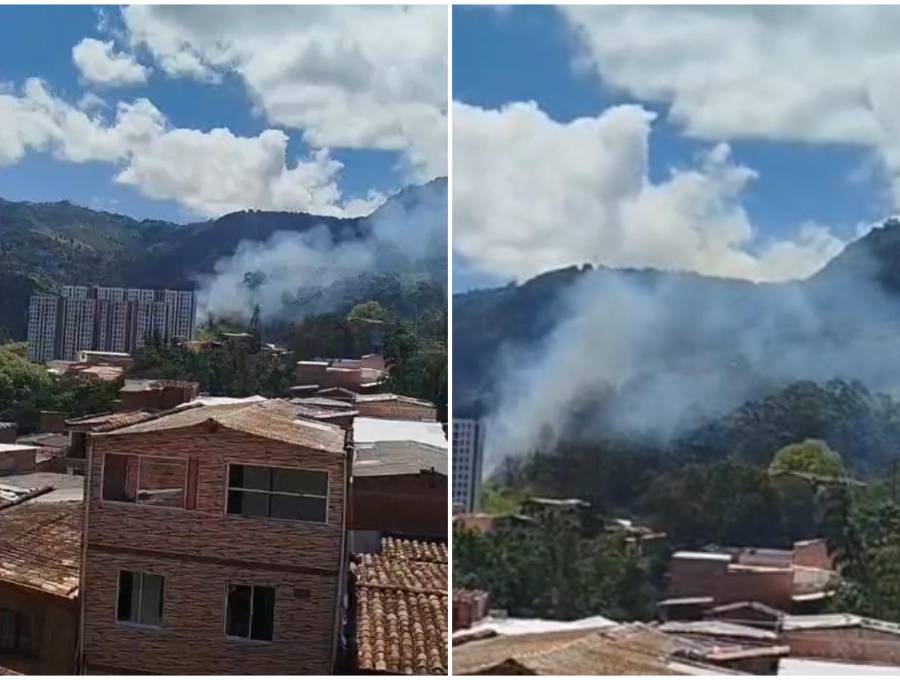 La Alcaldía mantiene el seguimiento de la situación mientras los bomberos adelantan las labores de control. FOTOS Cortesía Denuncias Antioquia. 