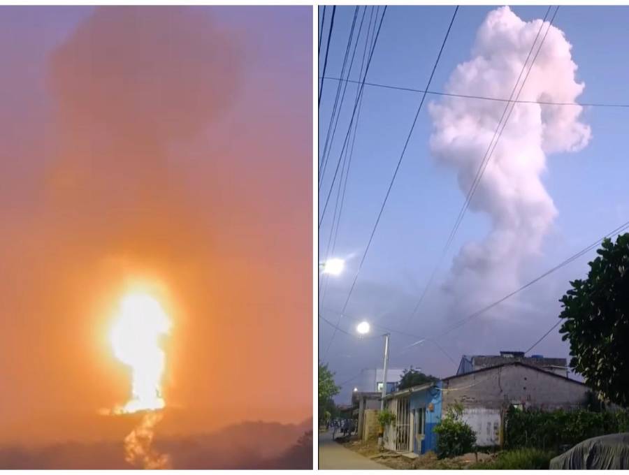 La erupción fue captada en varios videos ciudadanos. FOTOS: Cortesía