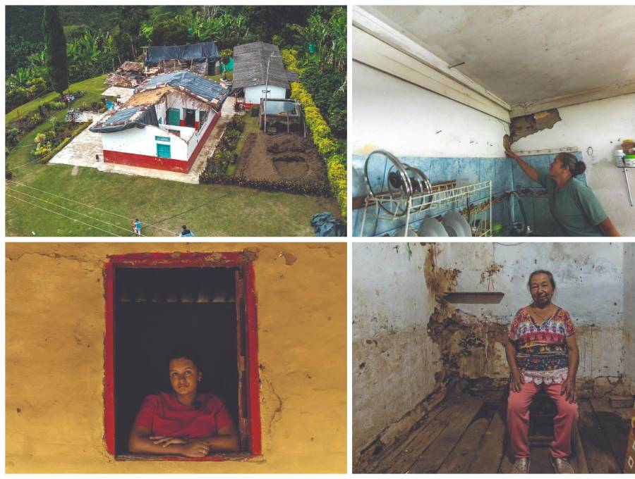 Así como Hugo, Sorany, Ángela, Luz Elena y María, cientos de familias viven hoy en medio de la incertidumbre tras el terremoto que les quitó gran parte de lo poco que tenían. FOTOS Camilo Suárez.