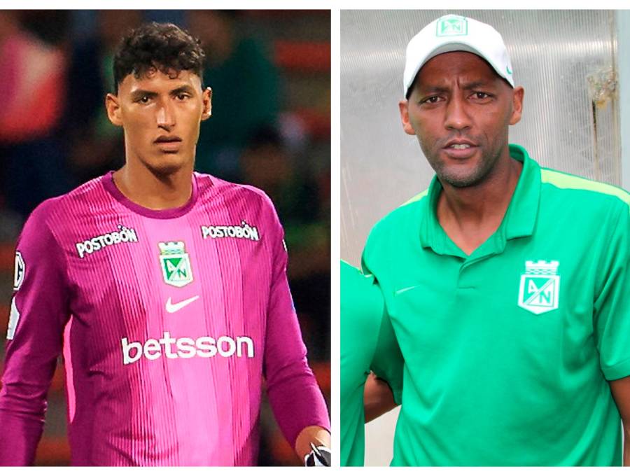 Kevin y Edgar Cataño, uno de los casos de padre e hijo en Atlético Nacional. FOTOS CAMILO SUÁREZ Y CORTESÍA