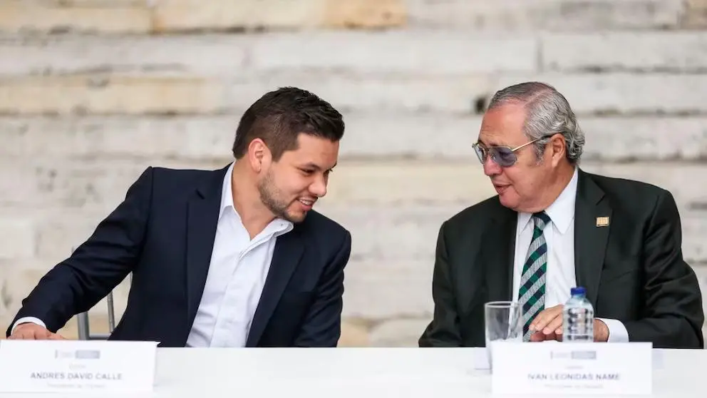 Andrés Calle fue presidente de la Cámara e Iván Name, expresidente del Senado. FOTO: Colprensa