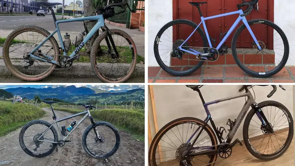 De acuerdo con las víctimas, los atracadores se llevaron: bicicleta Open morada, bicicleta Moots Womble (plateada con morado), bicicleta Cannondale super sixevo Cx (gris con morado), bicicleta Rose backroad - azul clara con negro. Foto: Camila Burbano