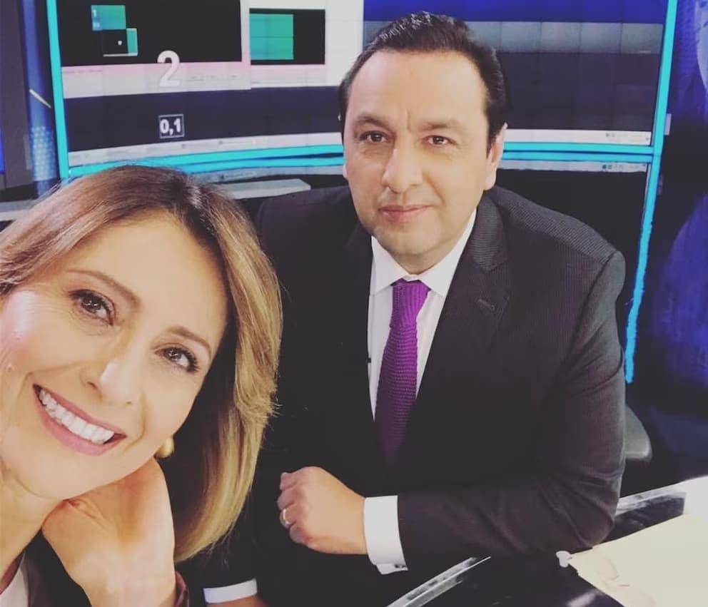 María Lucía Fernández y Jorge Alfredo Vargas compartieron durante años la conducción de la emisión central de noticias en Caracol Televisión. FOTO: redes sociales.