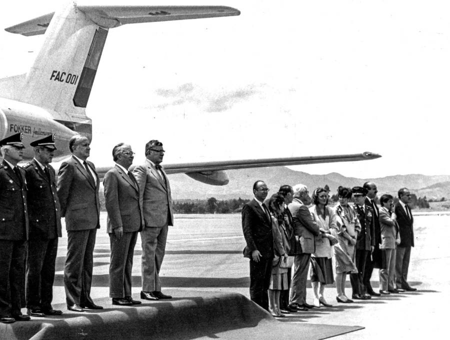 Con una ceremonia emotiva, encabezada por el presidente Belisario Betancur y la asistencia de más de 5.000 personas, el aeropuerto de Rionegro se inauguró el 29 de agosto de 1985. FOTO CIP-EL COLOMBIANO