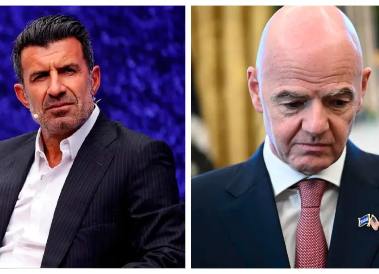 Luis Figo pidió la renuncia inmediata de Gianni Infantino tras la polémica generada por el proyecto FIFA Forward Enterprise y la intención de abrir competiciones a inversores privados. FOTOS INSTAGRAM Y AFP