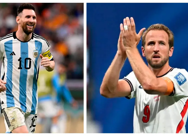 Lionel Messi suma ocho goles en el Mundial-2026 y Harry Kane, seis. FOTOS: AFP