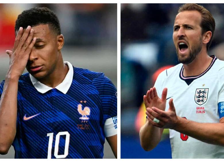 Kylian Mbappé y Harry Kane, referentes de Francia e Inglaterrra, en su orden, en el Mundial. FOTOS AFP