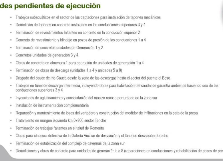 Reserva absoluta en visita de empresas a Hidroituango