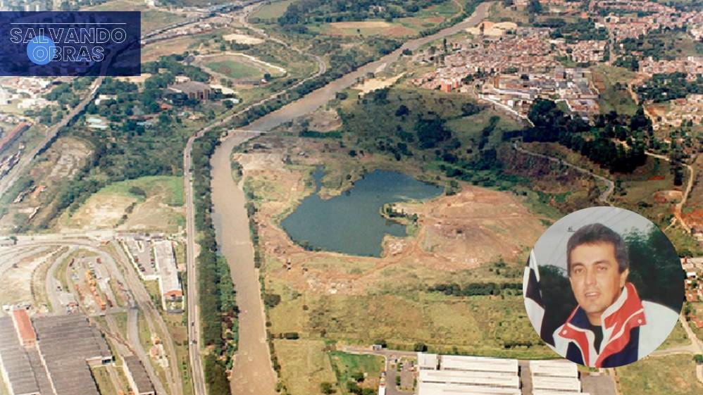 “Medellín necesita un autódromo”, esta fue la idea con la que el ciudadano Hernán Cuartas impulsó desde los años 80 la recuperación de la obra Central Park. En la foto, Hernán Cuartas en el año 1992, acompañado del sector oriente del lote donado por Tulio Ospina. 