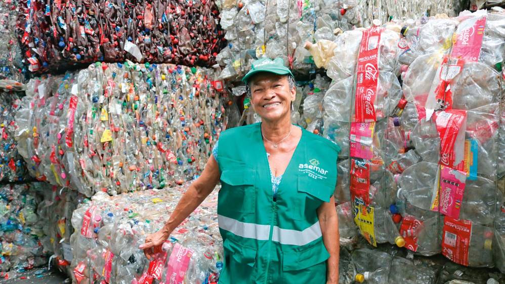 Recicladora del programa Reciclave. Foto: Cortesía. 