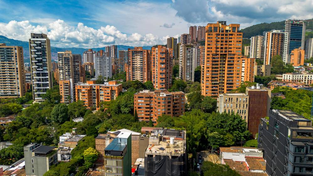 Panorámica de Medellín, sector El Poblado. Foto: Camilo Suárez.