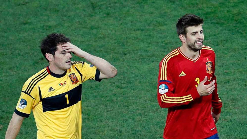 Gerard Piqué e Iker Casillas fueron campeones del mundo con España en Sudáfrica 2010. FOTO EFE
