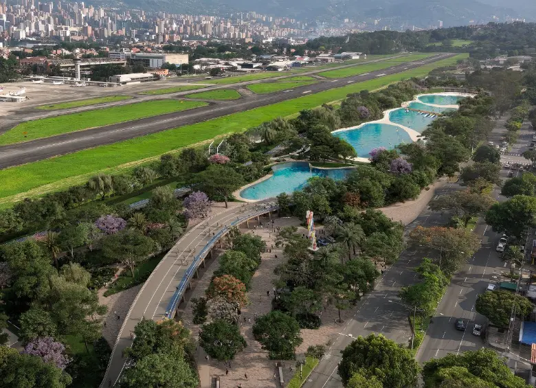 Vista aérea proyectada del “Gran Parque Medellín”. RENDER: CORTESÍA ALCALDÍA DE MEDELLÍN