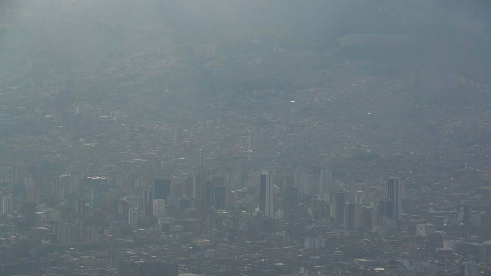 La contaminación del aire en Medellín representa uno de los mayores riesgos ambientales sobre la salud humana. Foto: Manuel Saldarriaga Quintero. 