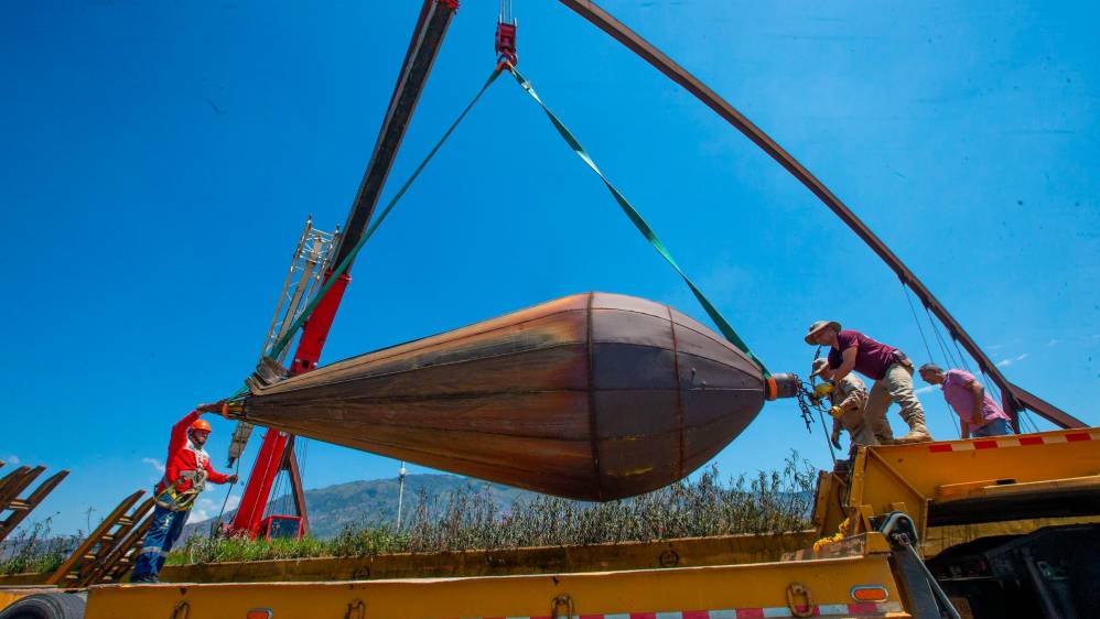 El desmonte se produjo tras el riesgo que supuso el desprendimiento de una parte de ella y el desgaste general de la obra. Foto: Esneyder Gutiérrez