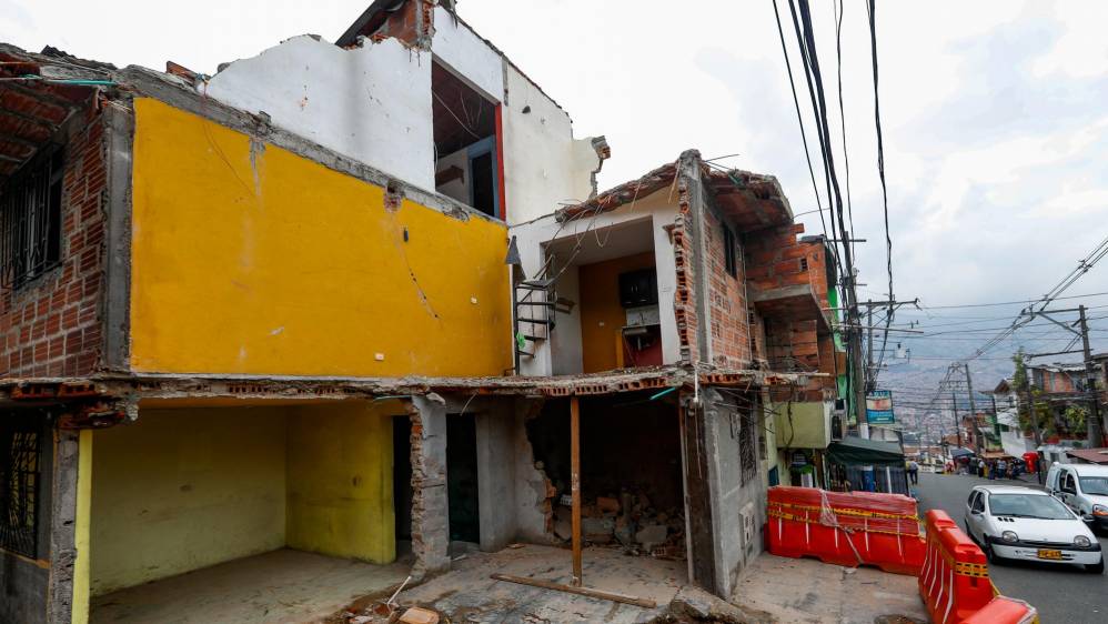 Esta es la triste imagen de una casa construida hace más de cuarenta años con los esfuerzos de los padres de María Morales y sus siete hermanos. Foto: Manuel Saldarriaga Quintero.