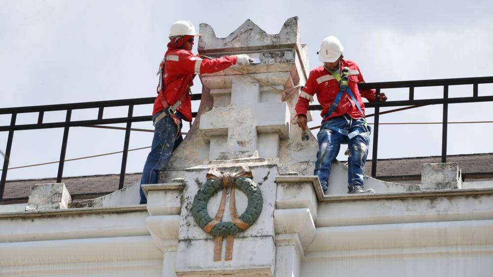 Con los trabajos se busca proteger y conservar sus valores históricos y arquitectónicos. Foto: Esneyder Gutiérrez. 