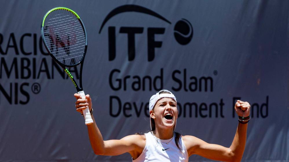 El grito de victoria de Emiliana Arango tras llevarse el titulo. FOTO: Jaime Pérez