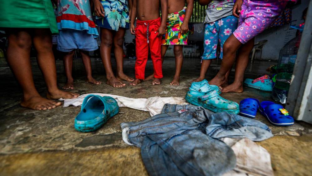 400 niños Embera llegaron desplazados según el censo hecho por el resguardo indígena. Foto : Manuel Saldarriaga