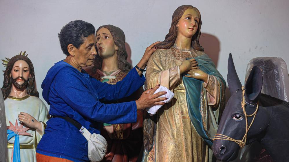 En la parroquia Corazón de Jesús en barrio triste todo está listo para el inicio de la Semana Mayor. Foto: MANUEL SALDARRIAGA QUINTERO.