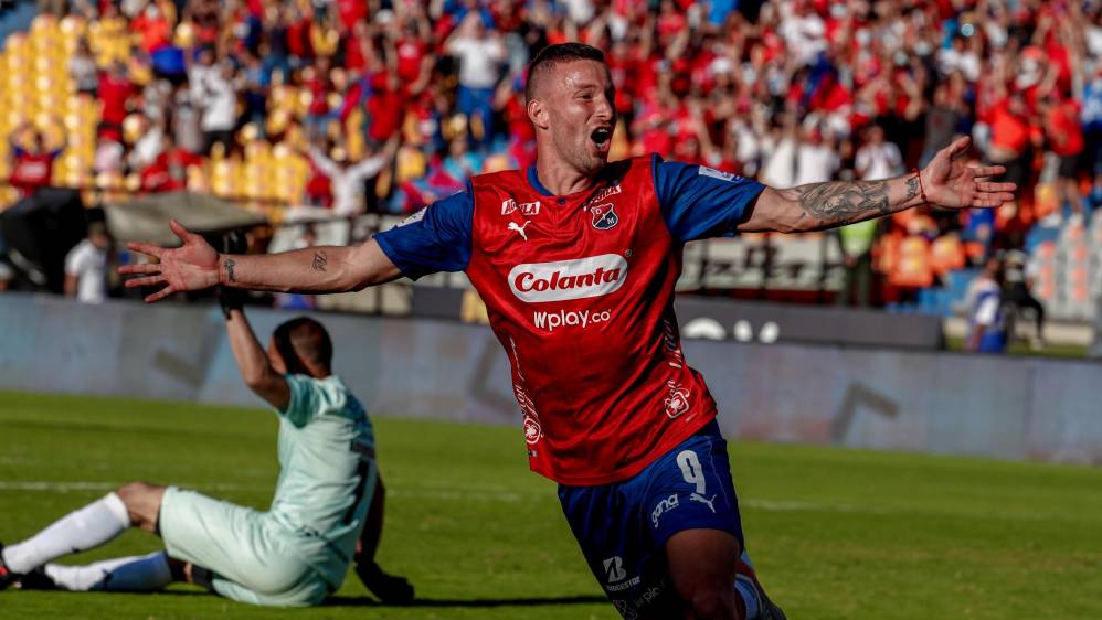 Independiente Medellín derrotó este domingo 2-0 a Deportivo Cali, en el estadio Atanasio Girardot, en desarrollo de la tercera fecha de la Liga. Foto: Juan Antonio Sánchez Ocampo