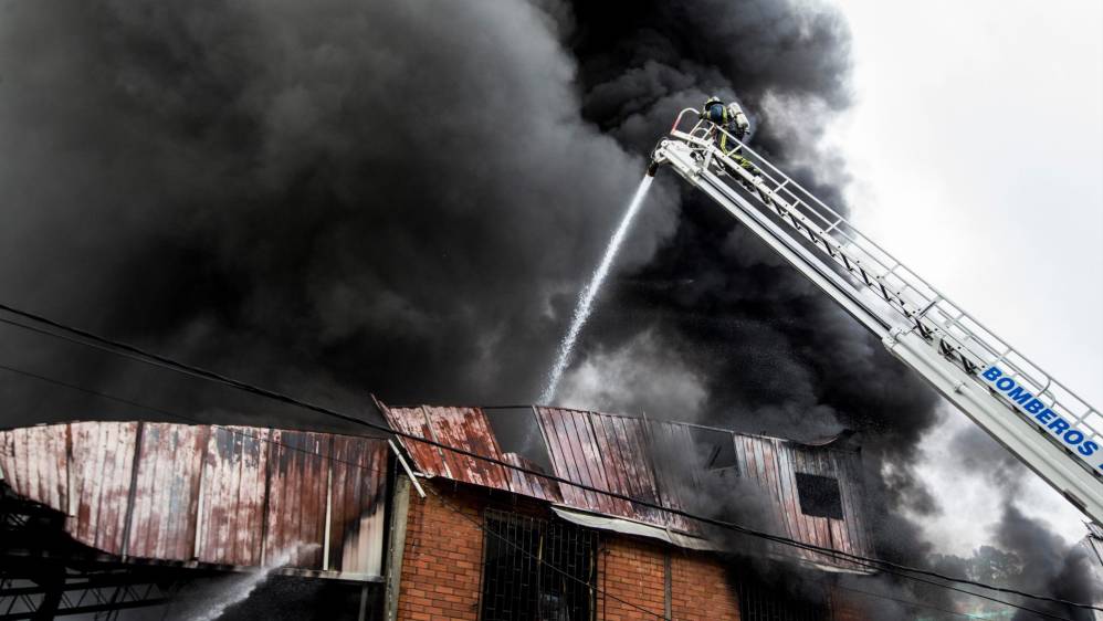 La emergencia afectó a la sede de la empresa de icopor Ico Expandidos en la cual trabajan 22 personas. Foto: Julio César Herrera