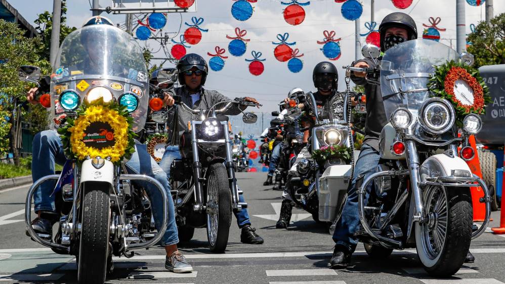 Los motociclistas cumplieron con todos los protocolos de seguridad. Foto: Manuel Saldarriaga Quintero.
