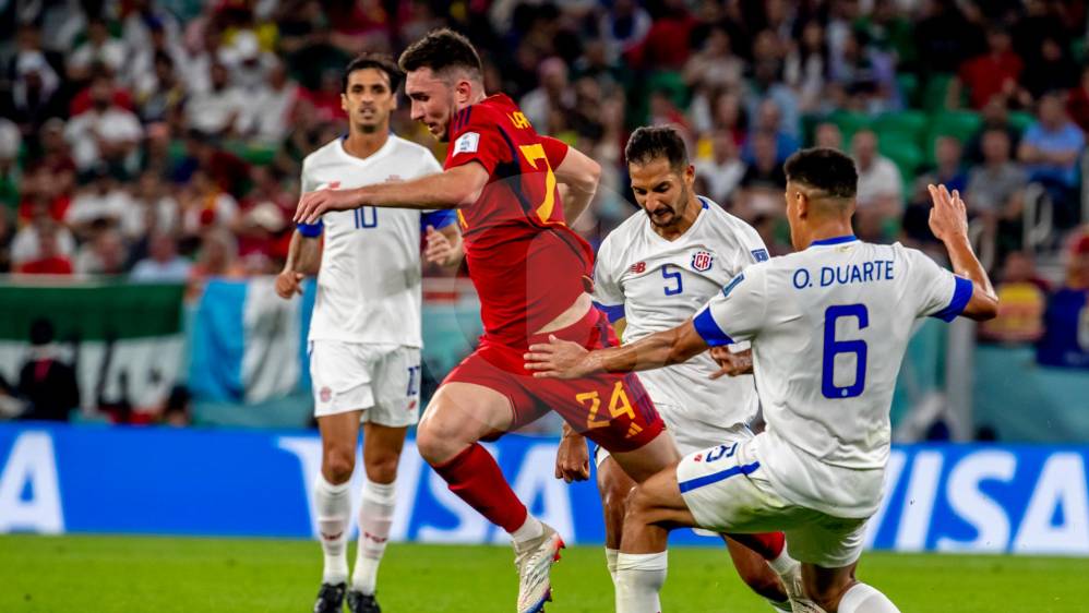 La selección española superó con facilidad el bloque defensivo que se planteó Costa Rica para este partido. FOTO: JUAN ANTONIO SÁNCHEZ