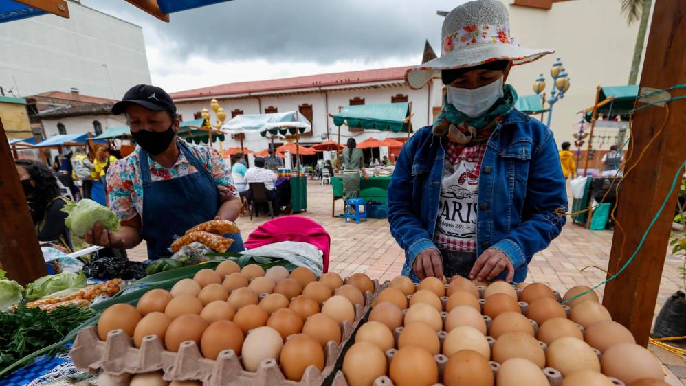 El Agro mercado se ha posesionado en El Carmen de Viboral como una propuesta de buenas prácticas para la canasta familiar Campesina. Foto: Manuel Saldarriaga Quintero.