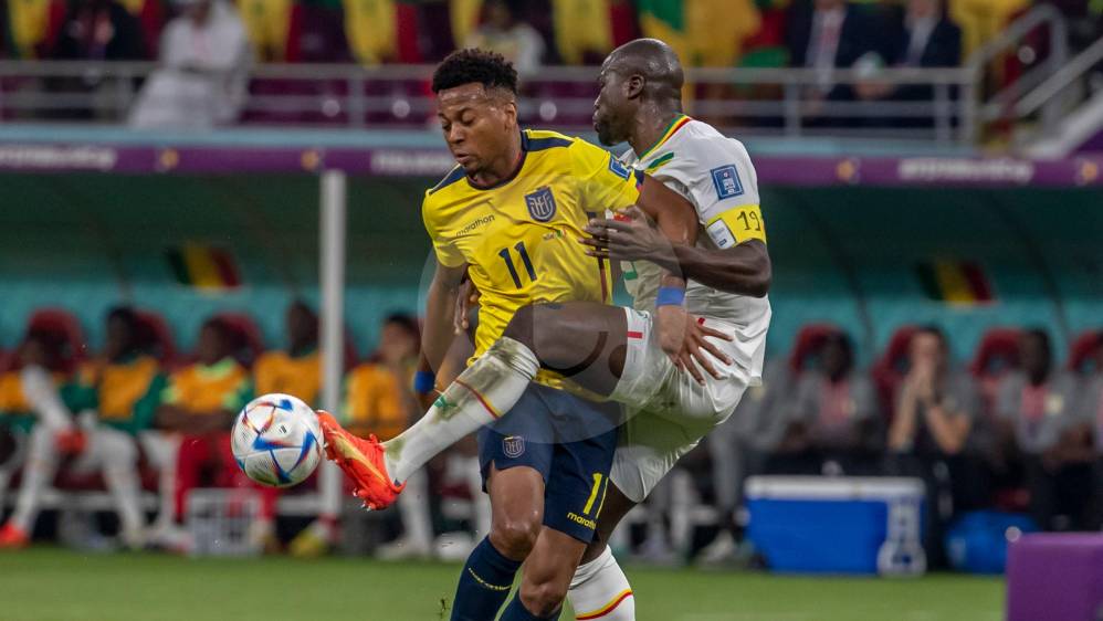 El conjunto africano abrió el marcador por intermedio de Ismaïla Sarr, a los 44 minutos. Sin embargo, en el segundo tiempo Ecuador reaccionó y alcanzó el empate con Moisés Caicedo (67’). FOTO: JUAN ANTONIO SÁNCHEZ