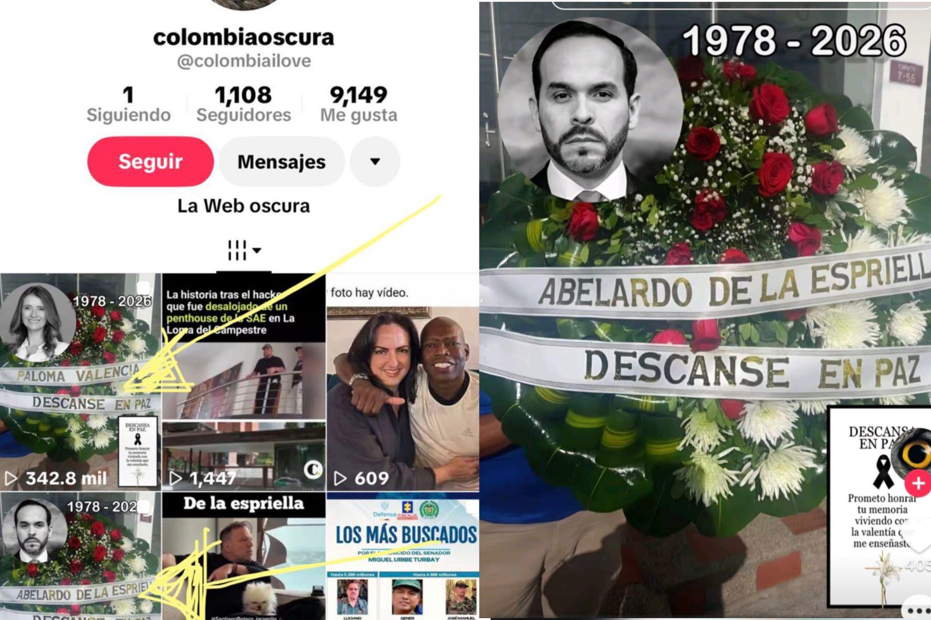 Denuncian amenazas de muerte contra Paloma Valencia; una corona fúnebre con sus rostro comenzó a circular