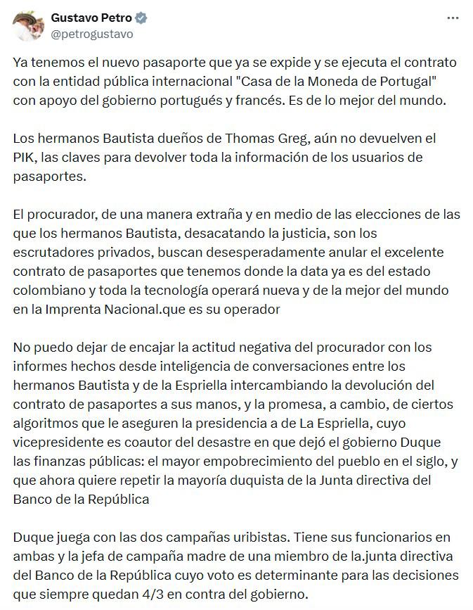 Campaña de Abelardo de la Espriella pidió investigar a Petro y a la DNI por presuntas “chuzadas” en su contra