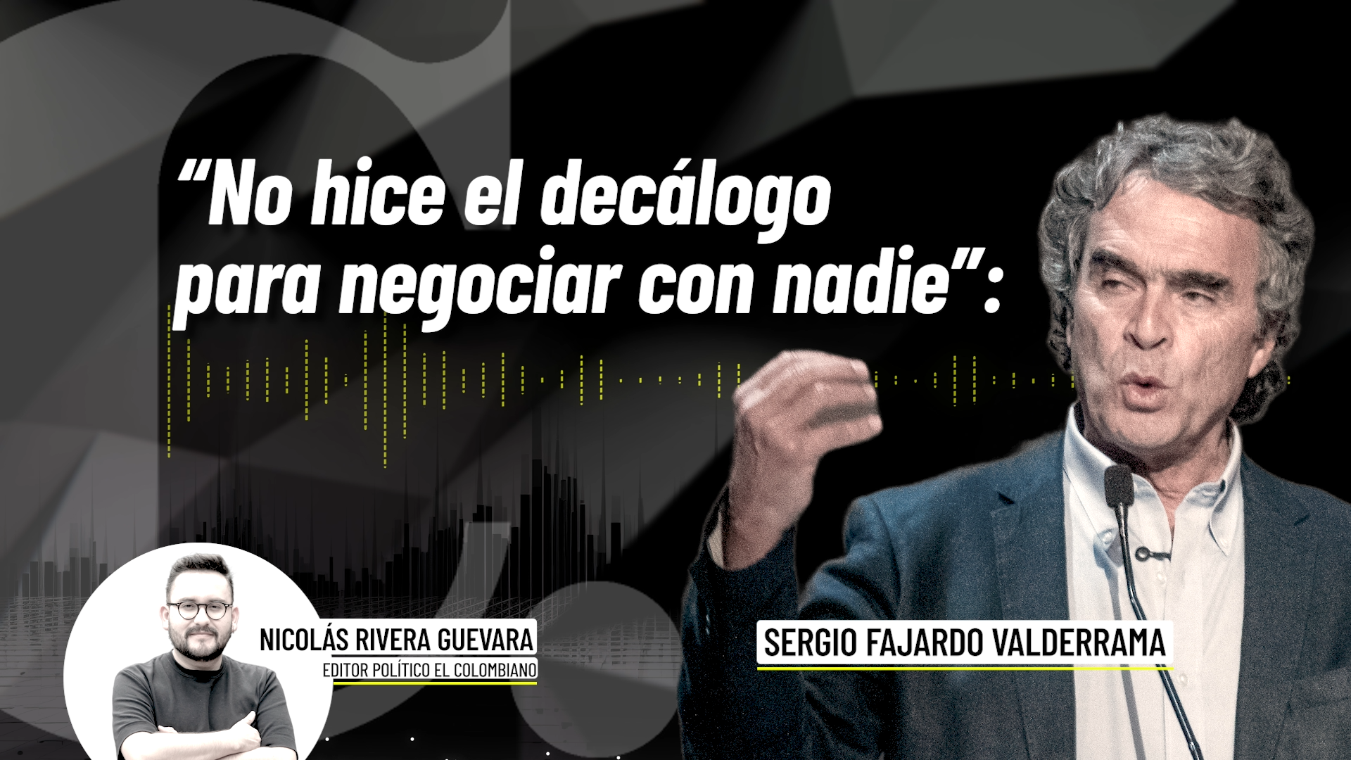 Sergio Fajardo habla tras su última campaña: el decálogo, la polarización y su futuro político